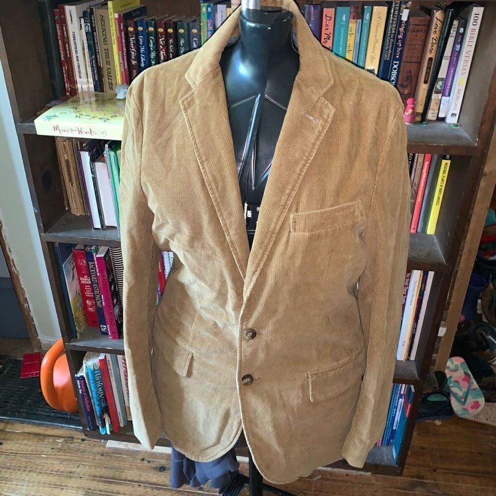 J Crew tan camel M corduroy business casual Ludlow jacket